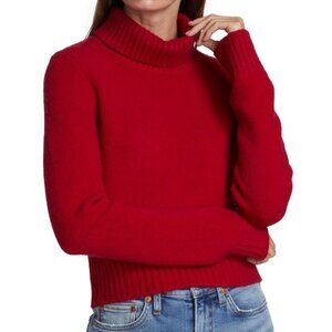 RE/DONE 60s Wool-blend Slim Turtleneck In Ruby, S